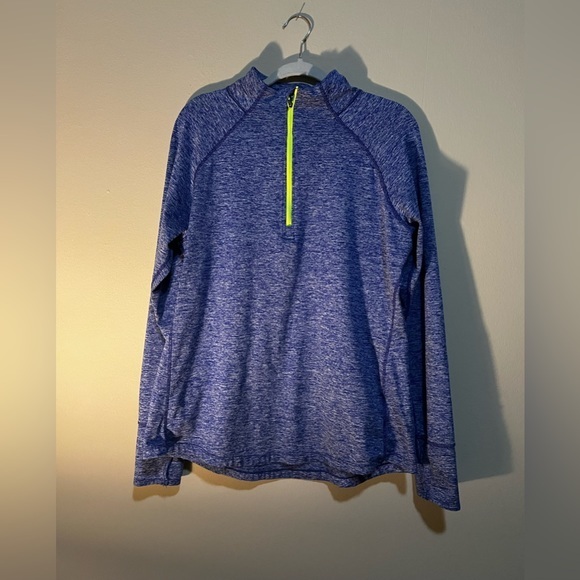 Tangerine Tops - Tangerine Size XXL Aqua Athletic 1/4 Zip Pockets Thumb Slits Jacket Purple
